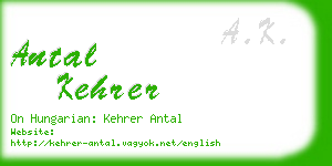 antal kehrer business card